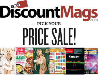 DiscountMags Pick Your Price Sale, Annual Subscriptions starting at $4