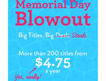 DiscountMags Memorial Day Magazine Sale, Titles $4.75/yr.