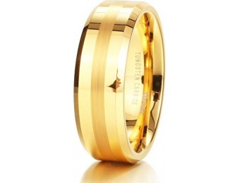 96% off King Will GLORY Tungsten Carbide 18K Gold Wedding Band
