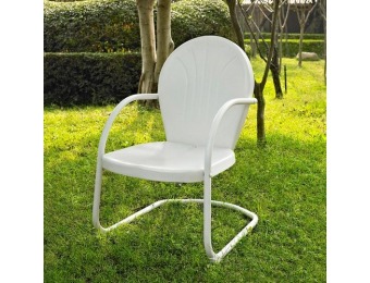 81% off Crosley Furniture Griffith White Steel Patio Conversation Chair