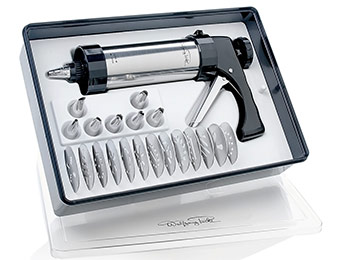 27% off Wolfgang Puck 22-piece Stainless Steel Cookie Press Set