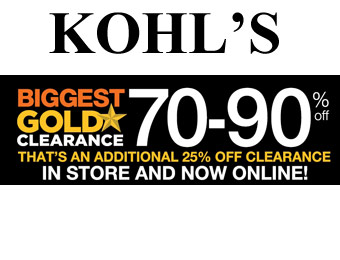Kohl's Gold Clearance Sale - Up to 90% off