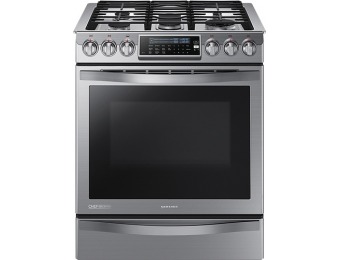 39% off Samsung Chef Collection 5.8 Cu. Ft. Self-Cleaning Slide-In Gas Convection Range NX58H9950WS