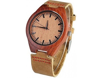 95% off YUSHOP Vintage Unisex Bamboo Wooden Quartz Watch