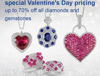 Valentine's Day Sale: Up to 70% off ALL diamonds and gemstones