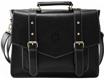 30% off ECOSUSI Women's PU Leather Laptop Bag Tote Messenger Bag