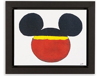 75% off Mickey Mouse Color Block Mickey Framed Giclée on Canvas by Ethan Allen