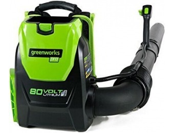 $42 off GreenWorks 80V 145MPH - 580CFM Cordless Backpack Blower
