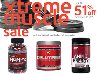 Xtreme Muscle Sale - Up to 51% off supplements