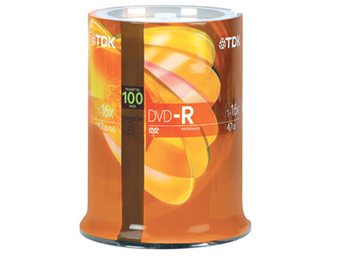 Extra $20 off 100-Pack TDK 16x DVD-R Disc Spindle