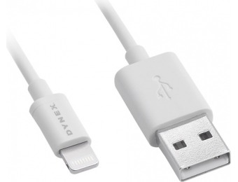 75% off Dynex Apple MFi Certified 3' Lightning Charge-and-Sync Cable