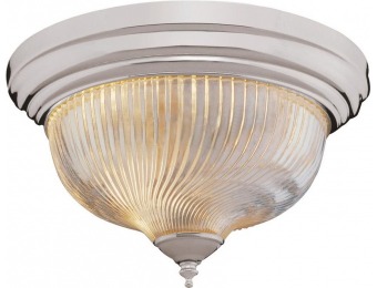 78% off Bel Air Lighting Murano 3-Light Brushed Nickel Flushmount with Clear Shade