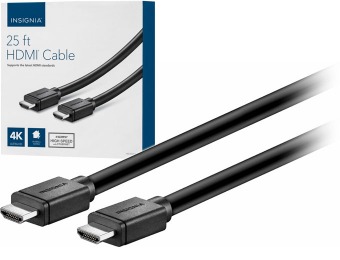 50% off Insignia 25' 4K Ultra HD In-Wall HDMI Cable