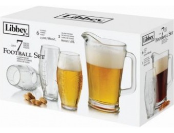 66% off Football Pitcher and Glasses 7 Pc Set