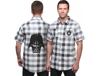 80% off Star Wars Darth Vader Plaid Button-Down Shirt