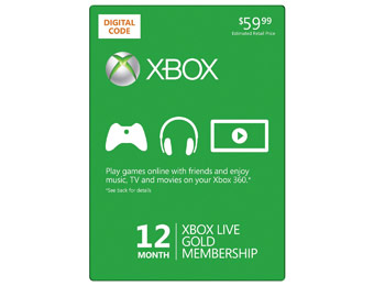 $20 off Xbox Live 12 Month Gold Membership