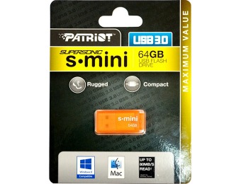 $36 off Patriot S Mini 64GB USB 3.0 Flash Drive, PSF64GSMUSB