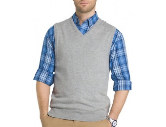 60% off IZOD Mens Fieldhouse Solid V-Neck Sweater Vest