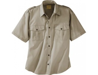 88% off Cabela's Men's Polyester/Cotton Safari Short-Sleeve Shirt