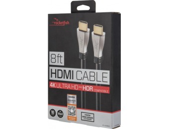50% off Rocketfish 8' 4K Ultra HD In-Wall HDMI Cable