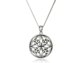 87% off Sterling Silver Oxidized Celtic Knot Pendant Necklace