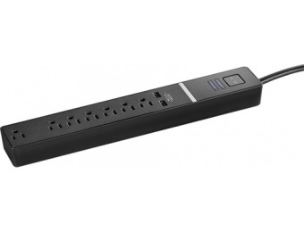 50% off Rocketfish 7-Outlet/2-USB Surge Protector Strip