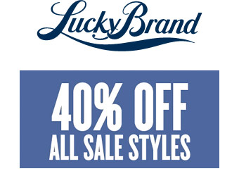 Extra 40% off Sale Styles for Men, Women & Kids at Lucky Brand