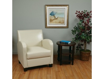 76% off Office Star Metro Casual Cream Faux Leather Club Chair