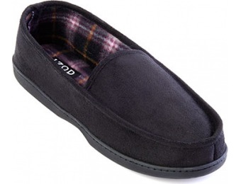 81% off IZOD Plaid Lined Micro Fleece Suede Moccasins