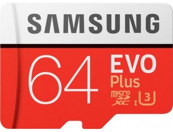 68% off Samsung EVO Plus 64GB microSDXC UHS-I Memory Card
