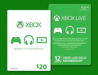 Free $20 Xbox Gift Card w/ Xbox Live 12 Month Gold Purchase