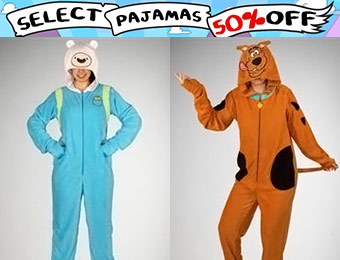 50% off Costume Character Adult Pajamas