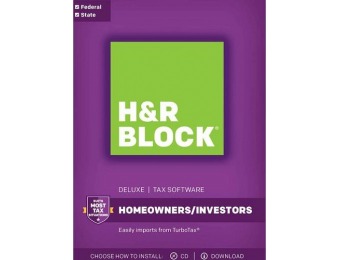 $10 GC + $21 off H&R Block Tax Software Deluxe 2017 w/ State