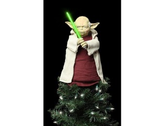 80% off Star Wars Lighted Yoda Tree Topper