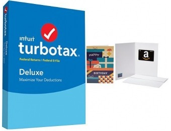 $10 GC + 20% off TurboTax Deluxe 2017 Tax Software Federal + Efile