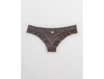 68% off Aerie Shine Thong + Lace
