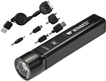 81% off Barska Portable USB Charger & Flashlight w/ 6 Adapters