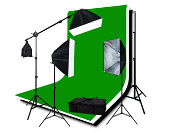 $240 off Photography Studio Video Lighting Kit w/ 3 Backgrounds