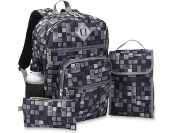 69% off Geometric Boys' Backpack, Lunch Bag, Pencil Case & Water Bottle