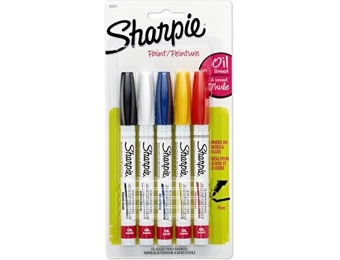 43% off Sharpie Oil-Based Paint Markers, Assorted Colors, 5 Count