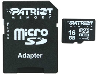 Patriot 16GB Micro SDHC Class 4 Flash Card after $5 rebate