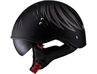 51% off LS2 Helmets HH566 "A" Half Helmet with Graphic and Sun Visor