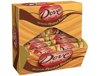 41% off DOVE Valentine Hearts PB Milk Chocolate Candy Bag, 24-Count