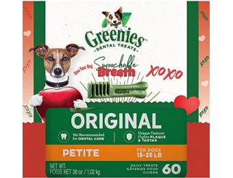 31% off Greenies Original Petite Dog Dental Chews - 60 Treats