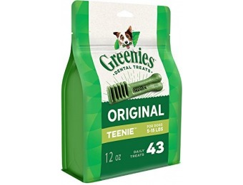 53% off Greenies Original Teenie Dog Dental Chews - 43 Treats