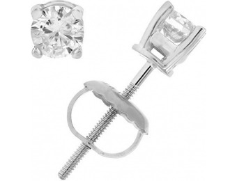 58% off 1/3 cttw SI2-I1 AGS Certified Diamond Earrings 14K White Gold