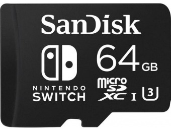 $70 off SanDisk 64GB microSDXC Memory Card for Nintendo Switch