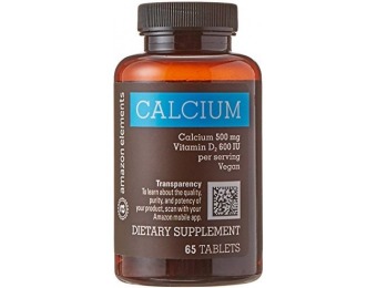 63% off Amazon Elements Calcium 500mg plus Vitamin D