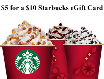 $5 for a $10 Starbucks Digital eGift Card