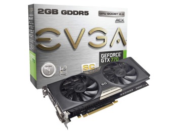 $80 off EVGA GeForce GTX 770 SC 2GB Graphics Card with ACX Cooler